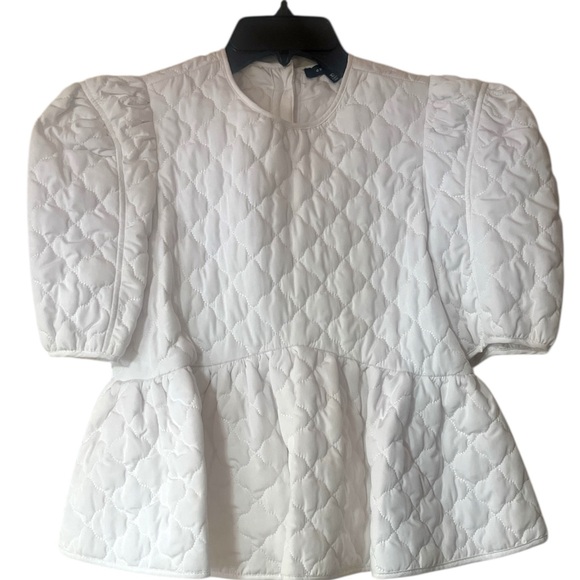 En Saison Tops - En Saison Quilted Peplum Top Size XS